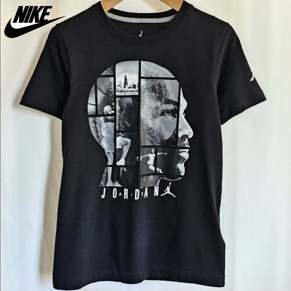 Nike Air Jordan XV Kids Black & White Graphic T-Shirt